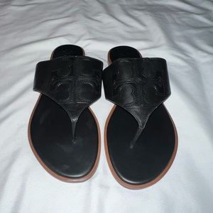 Tory Burch Jamie Logo Leather Sandal